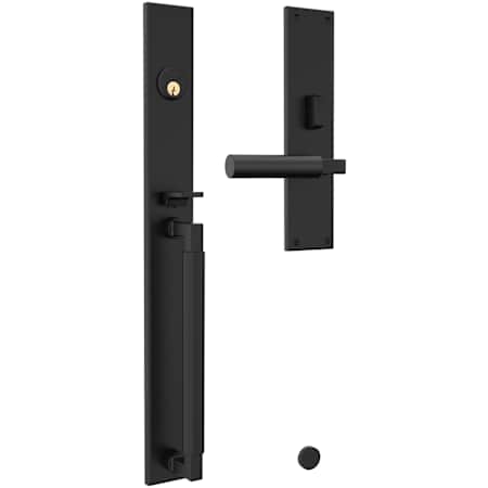 Baldwin Gramercy Right Handed One Piece Single Cylinder Keyed Entry Handleset with L029 Interior Lever from the Estate Collection Distressed Oil Rubbed Bronze