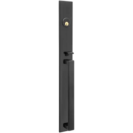 Baldwin Minneapolis Single Cylinder Keyed Entry Mortise Handleset Exterior Only Trim from the Estate Collection Distressed Oil Rubbed Bronze