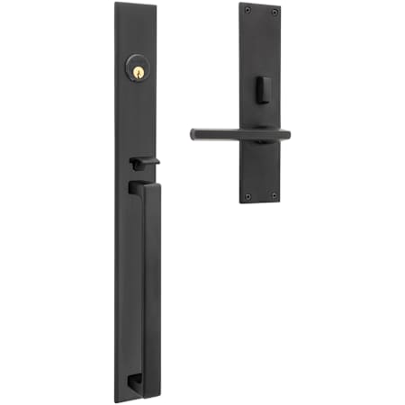 Baldwin Minneapolis Right Handed Full Plate Single Cylinder Keyed Entry Mortise Handleset Trim from the Estate Collection Distressed Oil Rubbed Bronze