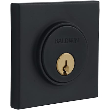 Baldwin Contemporary Square Single Cylinder Deadbolt Distressed Oil Rubbed Bronze