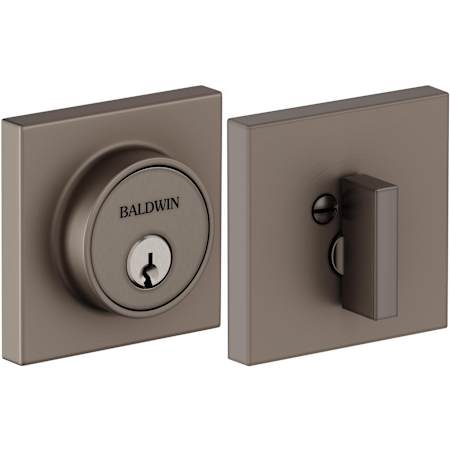 Baldwin Engineered by Level Gramercy Square Deadbolt with Bluetooth Lifetime Graphite Nickel