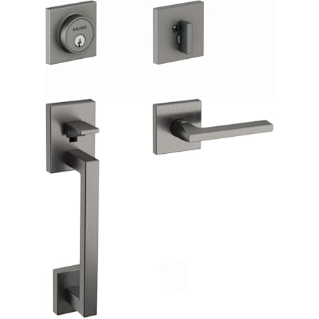 Baldwin Keyless Entry Level Deadbolt and Minneapolis Right Handed Sectional Handleset with 5162 Interior Lever and Wi-Fi Lifetime Graphite Nickel