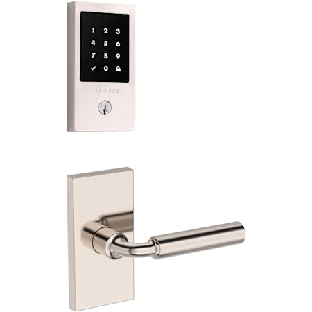Baldwin Minneapolis Keyless Entry Touchscreen Deadbolt and La Conner Lever Set Combo Pack with Wi-Fi Lifetime Polished Nickel
