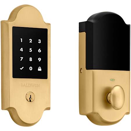 Baldwin Touchscreen Boulder Standalone Deadbolt Vintage Brass