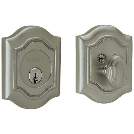 Baldwin Bethpage Solid Brass Single Cylinder Keyed Entry Deadbolt from the Estate Collection Antique Nickel