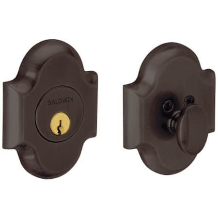 Baldwin Boulder Arched Single Cylinder Deadbolt from the Images Collection Venetian Bronze