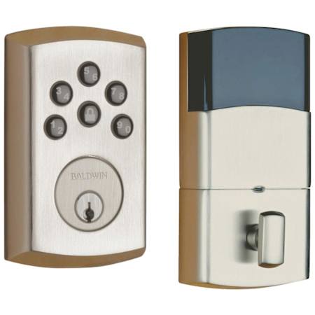 Baldwin Soho Keyless Entry Single Cylinder Electronic Deadbolt Lifetime Satin Nickel