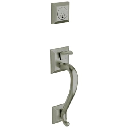 Baldwin Right Handed Madison Single Cylinder Handleset with Classic Interior Lever Antique Nickel