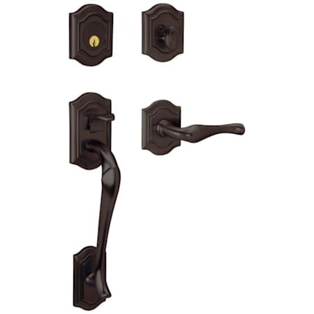 Baldwin Right Handed Bethpage Single Cylinder Solid Brass Sectional Handleset with BETHPAGE INTERIOR LEVER Venetian Bronze