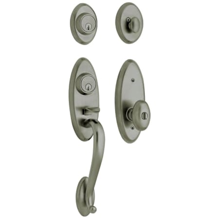 Baldwin Landon Sectional Single Cylinder Keyed Entry Handleset with 5225 Interior Knob from the Estate Collection Antique Nickel