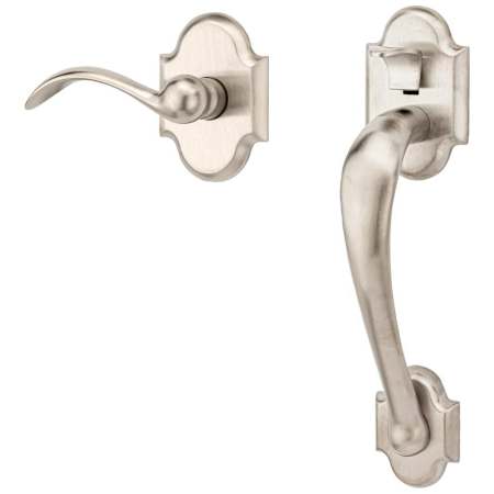 Baldwin Boulder Sectional Entry Right Handed Handle Set Kit with Interior Boulder Lever Lifetime Satin Nickel