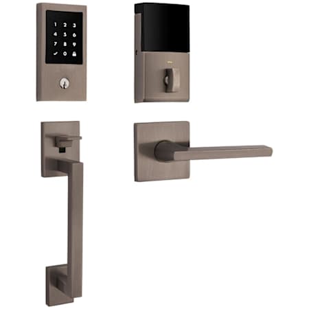 Baldwin Minneapolis Z-Wave Right Handed Sectional Electronic Keyless Entry Handleset with 5162 Interior Lever from the Estate Collection Antique Nickel