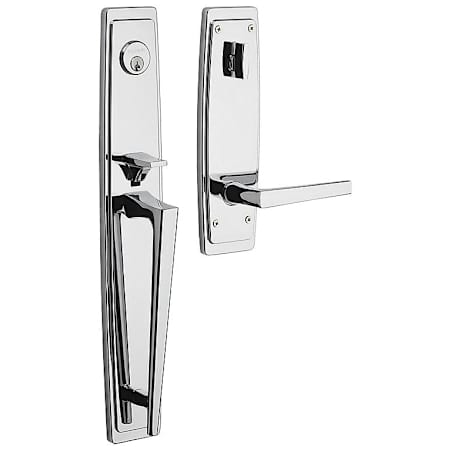 Baldwin Palm Springs Full Escutcheon Single Cylinder Handleset Polished Chrome