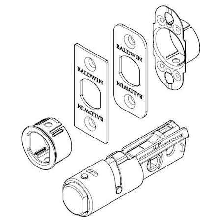 Baldwin 6 Way Deadbolt Kit with Collar, Back Plate, and Round / Square Fronts for Reserve Series Dark Bronze
