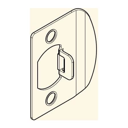 Baldwin Knob and Lever Square Corner Strike for Reserve Series Dark Bronze