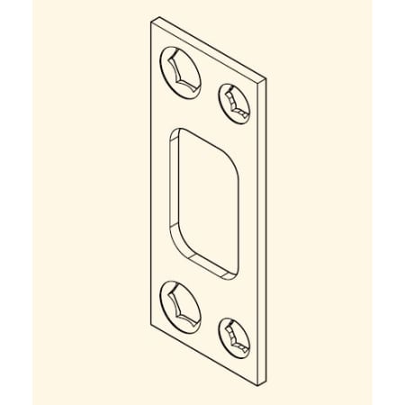 Baldwin Deadbolt Square Corner Strike for Reserve Series Dark Bronze