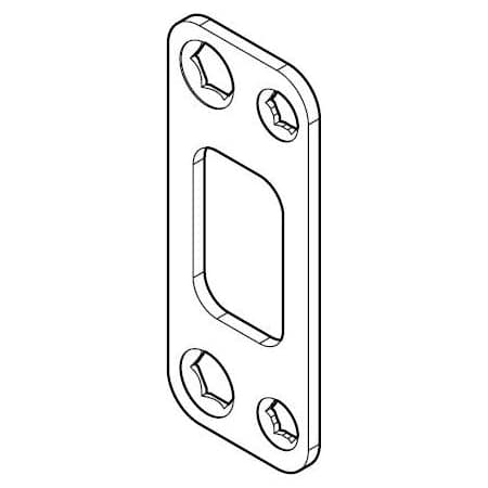 Baldwin Deadbolt Round Corner Strike for Reserve Series Dark Bronze