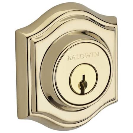 Baldwin Traditional Arch Standard C Keyway Double Cylinder Keyed Entry Deadbolt Lifetime Polished Brass