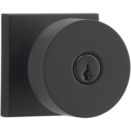Baldwin Contemporary Single Cylinder Keyed Entry Door Knob with Square Rose Satin Black