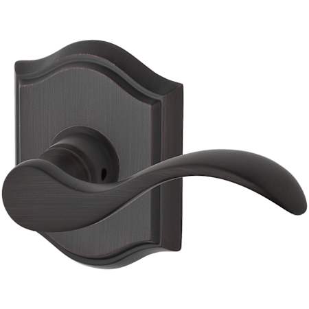 Baldwin Curve Right Handed Single Cylinder Keyed Entry Door Lever with Arch Rose Venetian Bronze