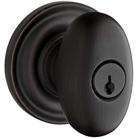 Baldwin Ellipse Single Cylinder Keyed Entry Door Knob with Round Rose Venetian Bronze