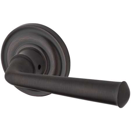 Baldwin Federal Single Cylinder Keyed Entry Door Lever Set with Traditional Round Rose Venetian Bronze