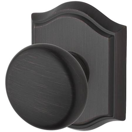 Baldwin Round Single Cylinder Keyed Entry Door Knob with Arch Rose Venetian Bronze