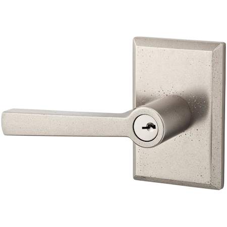 Baldwin Taper Keyed Entry Single Cylinder Leverset with Rustic Square Rose White Bronze