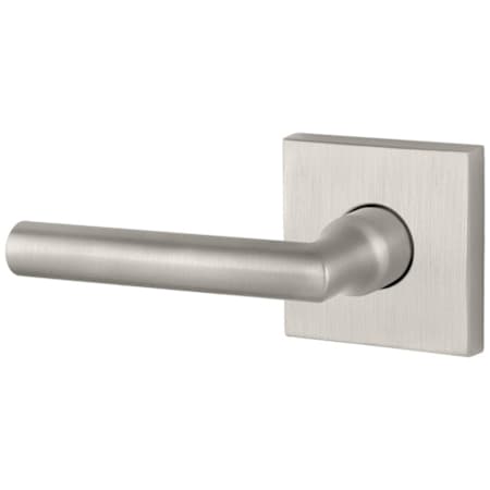 Baldwin Tube Keyed Entry Single Cylinder Leverset with Contemporary Square Rose - Left Handed Satin Nickel