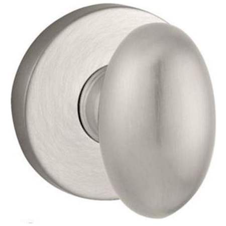 Baldwin Ellipse Non-Turning Two-Sided Through-Door Dummy Door Knob Set from the Reserve Collection Satin Nickel