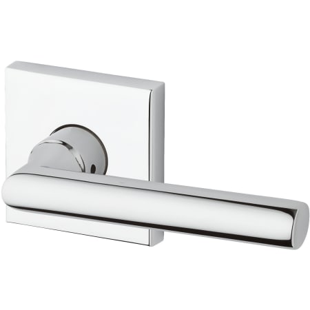 Baldwin Tube Non-Turning One-Sided Dummy Door Lever with Square Rose Polished Chrome