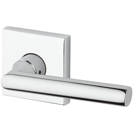 Baldwin Tube Non-Turning One-Sided Dummy Door Lever with Square Rose Polished Chrome