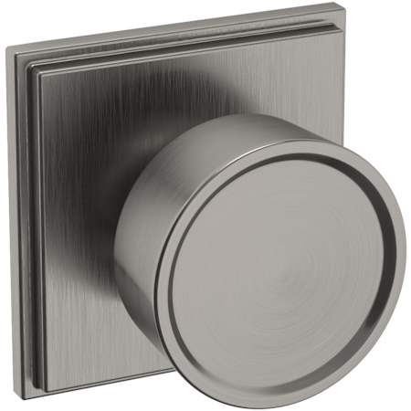Baldwin K007 Passage Door Knob Set with R050 Rose from the Estate Collection Lifetime Graphite Nickel
