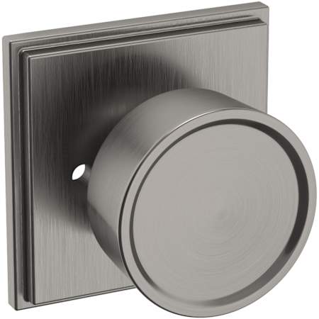 Baldwin K007 Privacy Door Knob Set with R050 Rose from the Estate Collection Lifetime Graphite Nickel