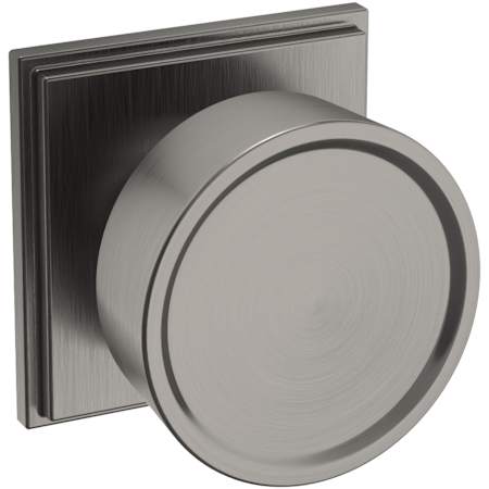 Baldwin K009 Non-Turning Two-Sided Dummy Door Knob Set with R050 Rose from the Estate Collection Lifetime Graphite Nickel