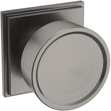 Baldwin K009 Privacy Door Knob Set with R050 Rose from the Estate Collection Lifetime Graphite Nickel