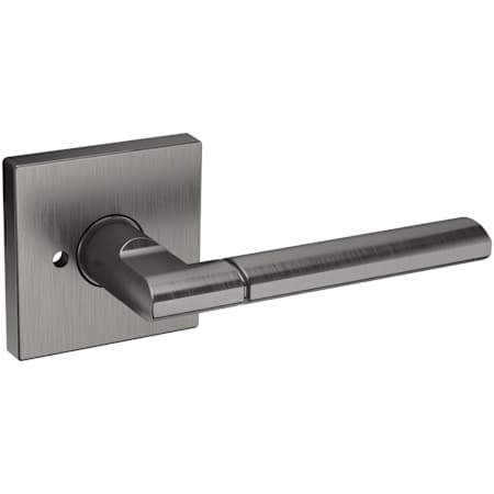 Baldwin L021 Privacy Door Lever Set with R017 Rose from the Estate Collection Lifetime Graphite Nickel