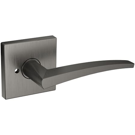 Baldwin L022 Privacy Door Lever Set with R017 Rose from the Estate Collection Lifetime Graphite Nickel