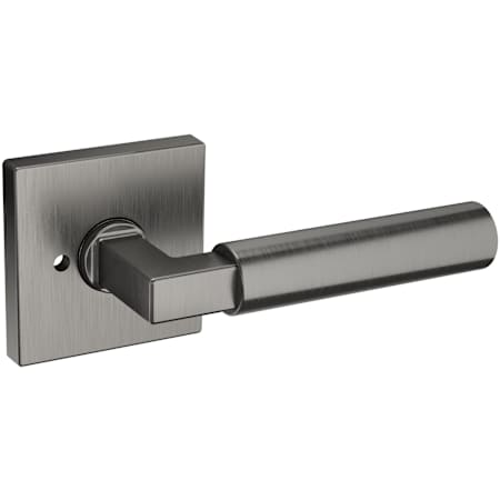 Baldwin L029 Gramercy Privacy Door Lever Set with R017 Rose from the Estate Collection Lifetime Graphite Nickel