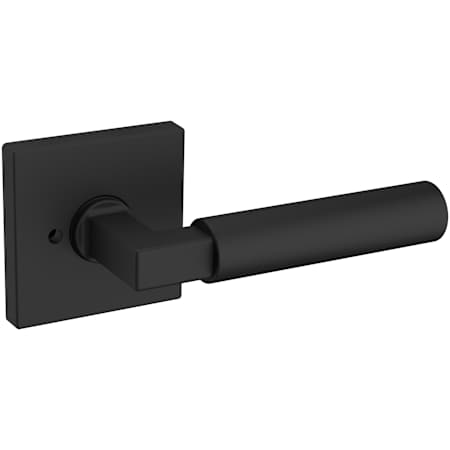 Baldwin L029 Gramercy Privacy Door Lever Set with R017 Rose from the Estate Collection Satin Black