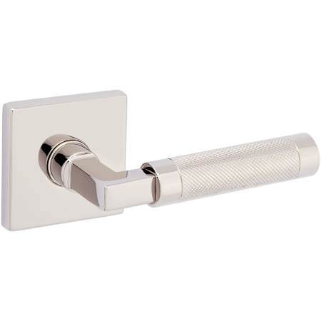 Baldwin L030 Gramercy Knurled Non-Turning Two-Sided Dummy Door Lever Set with Medium Rose from the Estate Custom Collection Lifetime Polished Nickel