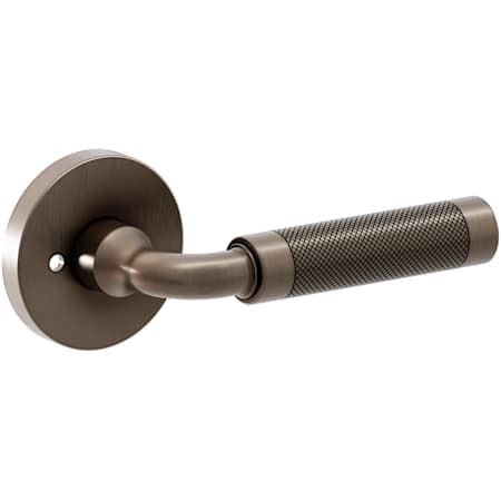 Baldwin Gramercy Curved Privacy Door Lever Set with 5046 Trim from the Estate Collection Lifetime Graphite Nickel