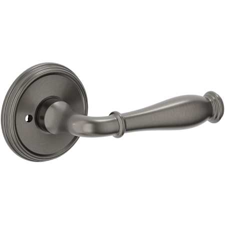 Baldwin Nashville Privacy Door Lever Set with 5134 Rose from the Estate Collection Lifetime Graphite Nickel