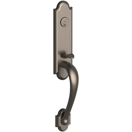 Baldwin Boulder Dummy Entrance Handleset Trim Set with 5432 Estate Collection Knob Lifetime Graphite Nickel