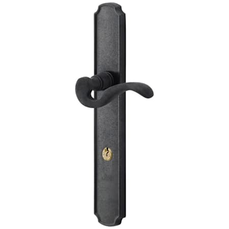 Baldwin Bismark Door Configuration 4 Keyed Entry Multi Point Trim Lever Set with Euro Profile Cylinder Below Handle Distressed Oil Rubbed Bronze