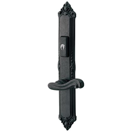 Baldwin Kensington Door Configuration 5 Half Inactive Half Passage Multi Point Trim Lever Set with American Cylinder Above or Below Handle Distressed Oil Rubbed Bronze