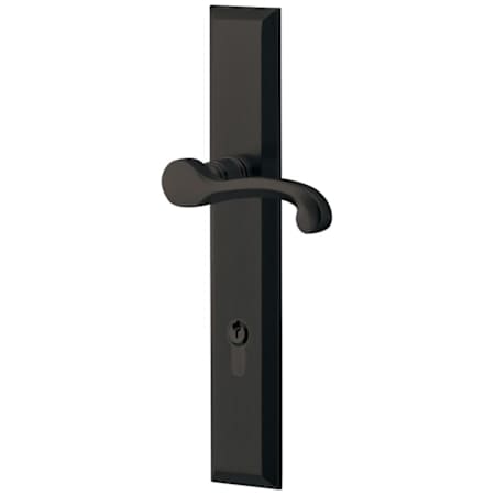 Baldwin Concord Door Configuration 4 Inactive Multi Point Trim Lever Set with Euro Profile Cylinder Below Handle Satin Black