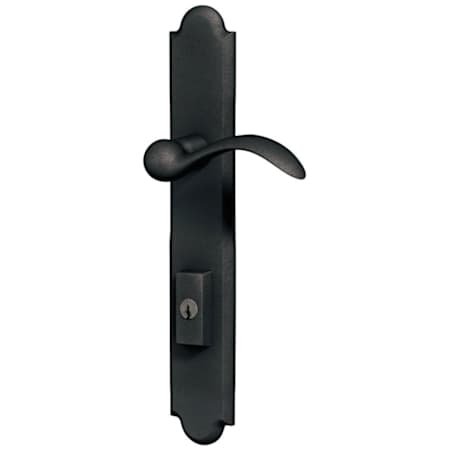 Baldwin Boulder Door Configuration 3 Half Inactive Half Passage Multi Point Trim Lever Set with American Cylinder Below Handle Distressed Oil Rubbed Bronze