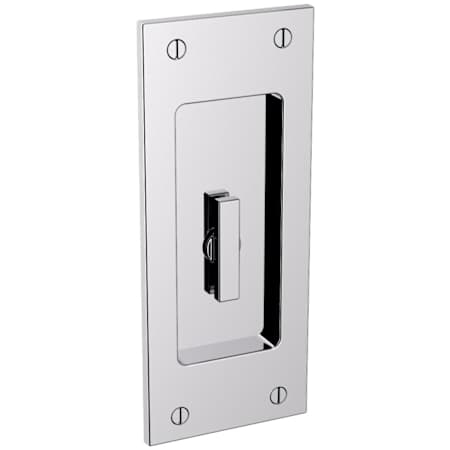 Baldwin Santa Monica Style Pocket Door Interior Privacy Trim from the Estate Collection Polished Chrome