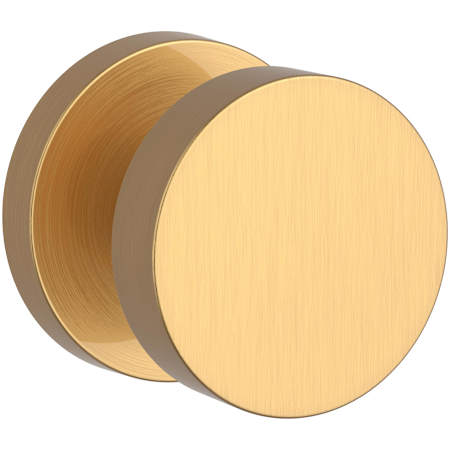 Baldwin Contemporary Passage Door Knob with Round Rose Lifetime Satin Brass